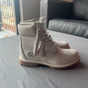 Timberland Women's Light Gray Combat Boots